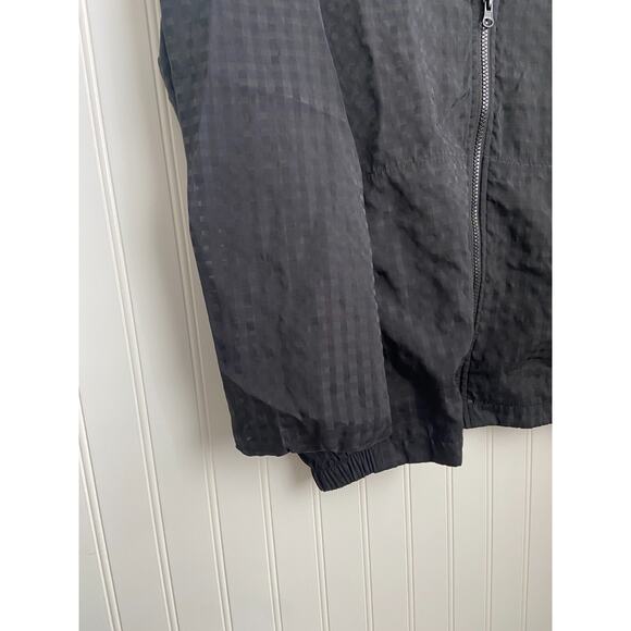Fabletics Jacket Cleo Women's S Black Lightweight Full Zip Up Checker Pattern - Picture 2 of 4